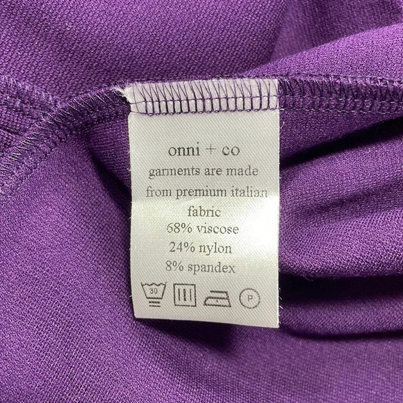 Onni + Co Dress Purple Blue Cowl Neck Stretchy NWT Size Small - Picture 13 of 13